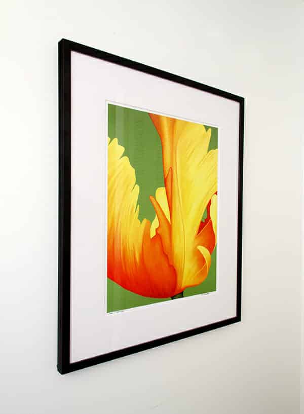 Yellow June limited edition framed left view