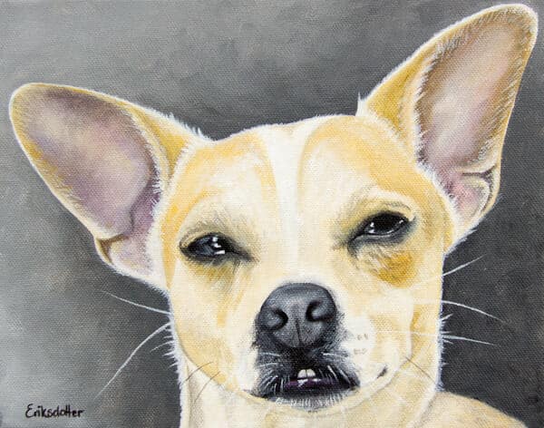 Bubba - original pet portrait by Erica Eriksdotter